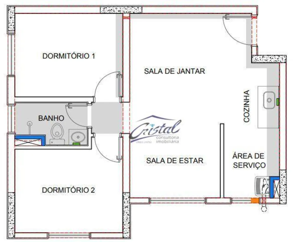 Apartamento, 2 quartos, 58 m² - Foto 3