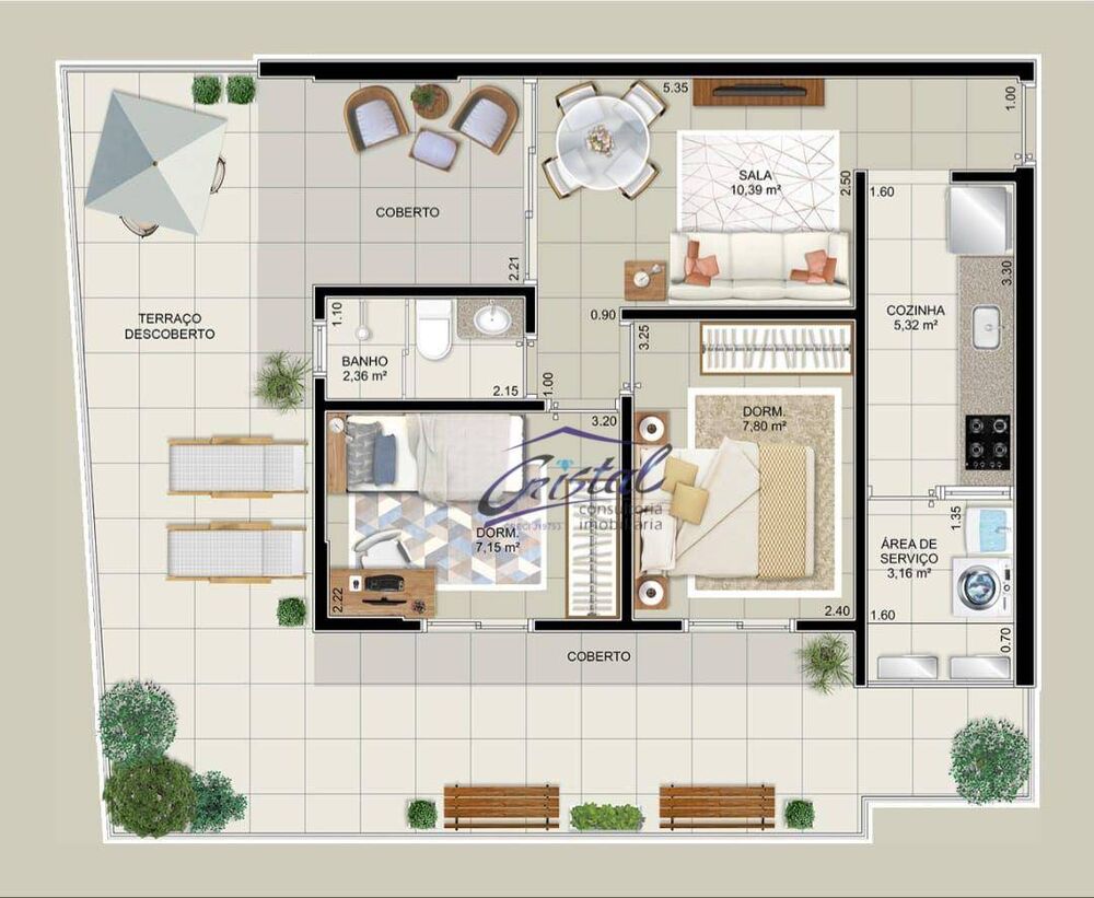 Apartamento à venda com 2 quartos, 54m² - Foto 11