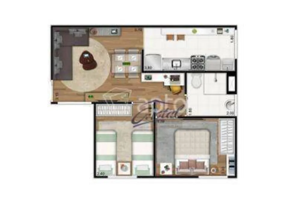 Apartamento, 2 quartos, 44 m² - Foto 13