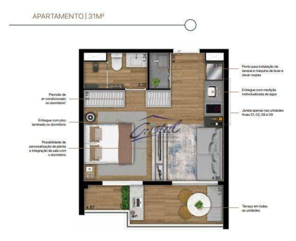 Apartamento, 1 quarto, 31 m² - Foto 8