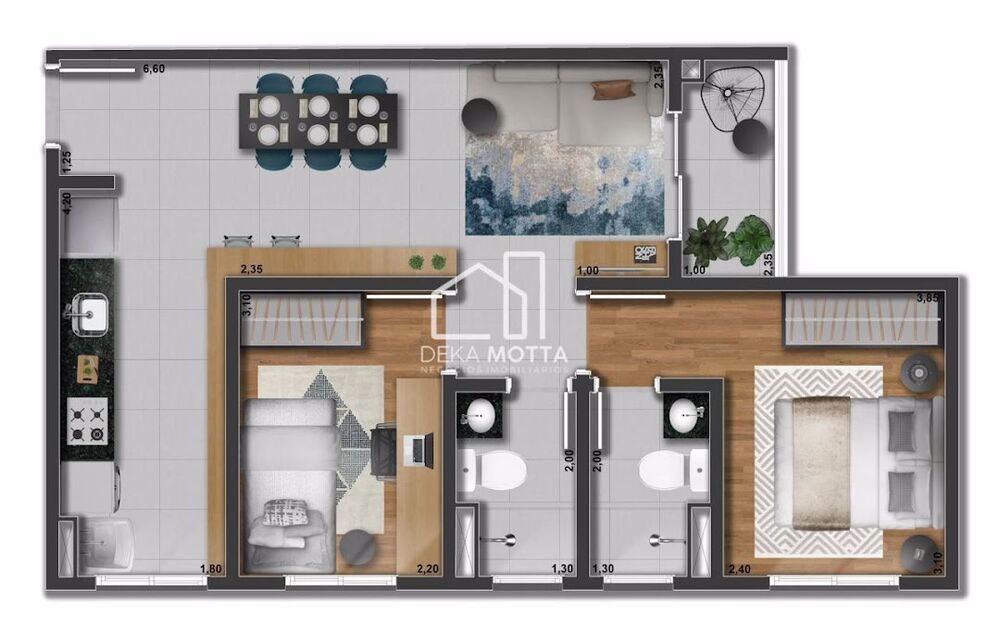 Apartamento, 2 quartos, 51 m² - Foto 10