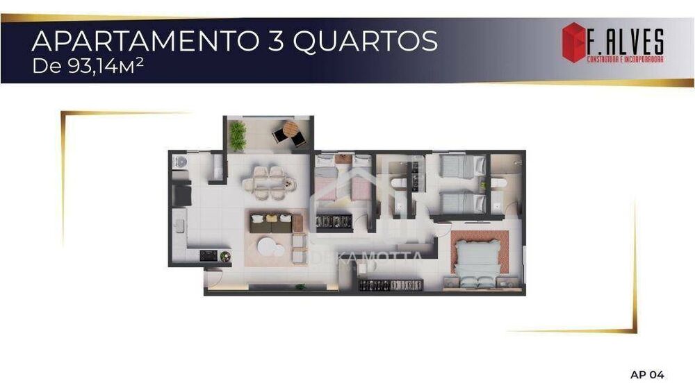 Apartamento, 3 quartos, 93 m² - Foto 2