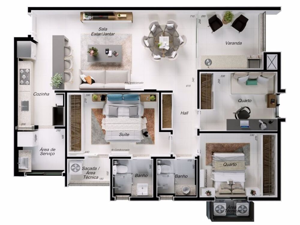 Apartamento, 3 quartos, 90 m² - Foto 1