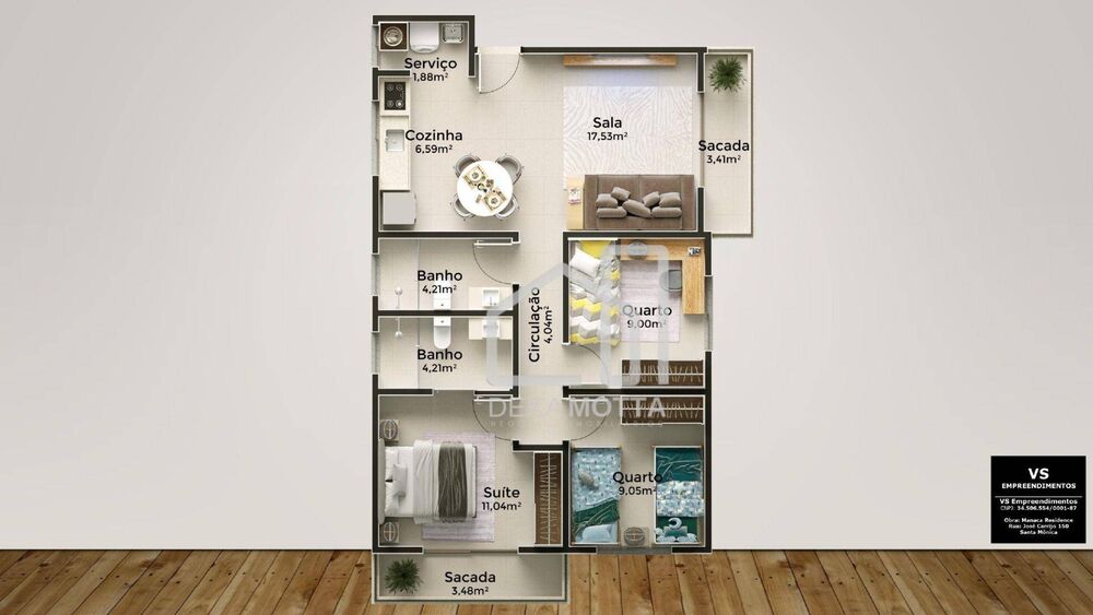 Apartamento, 3 quartos, 87 m² - Foto 2