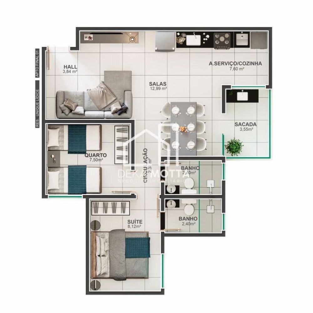 Apartamento à venda com 2 quartos, 53m² - Foto 10
