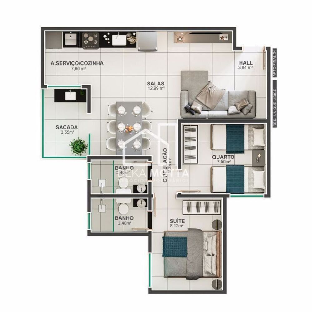 Apartamento à venda com 2 quartos, 53m² - Foto 12