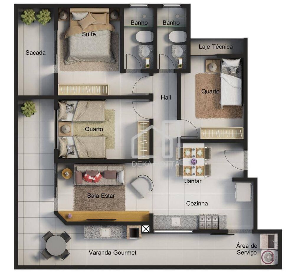 Apartamento, 3 quartos, 86 m² - Foto 3