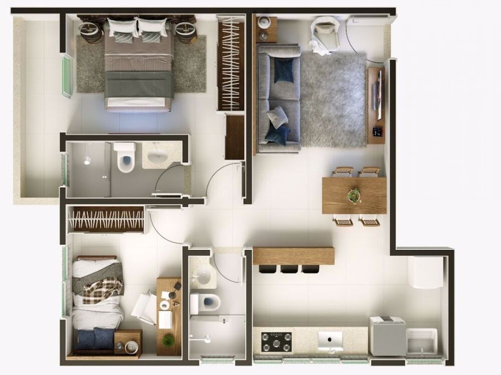 Apartamento, 2 quartos, 50 m² - Foto 9