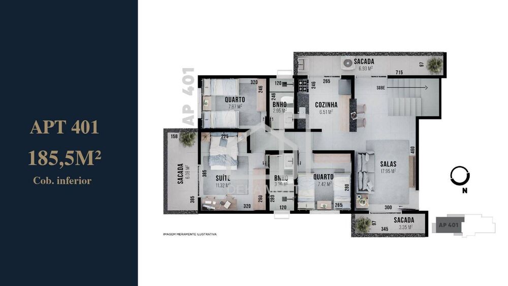 Cobertura, 4 quartos, 18550 m² - Foto 7