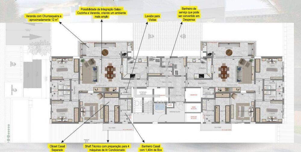 Apartamento, 3 quartos, 127 m² - Foto 3