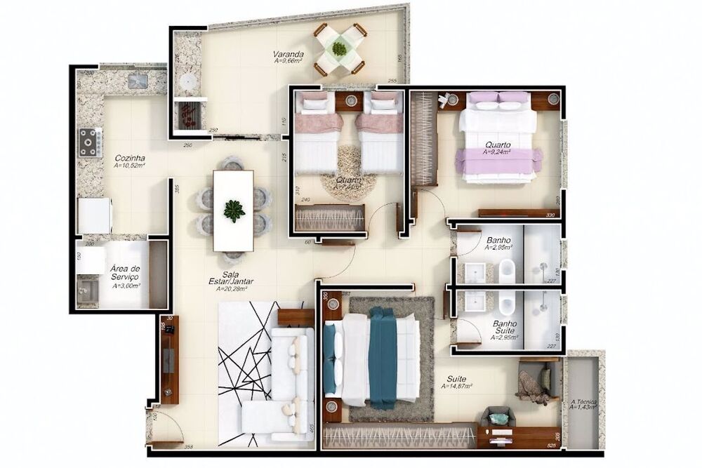 Apartamento à venda com 2 quartos, 72m² - Foto 1