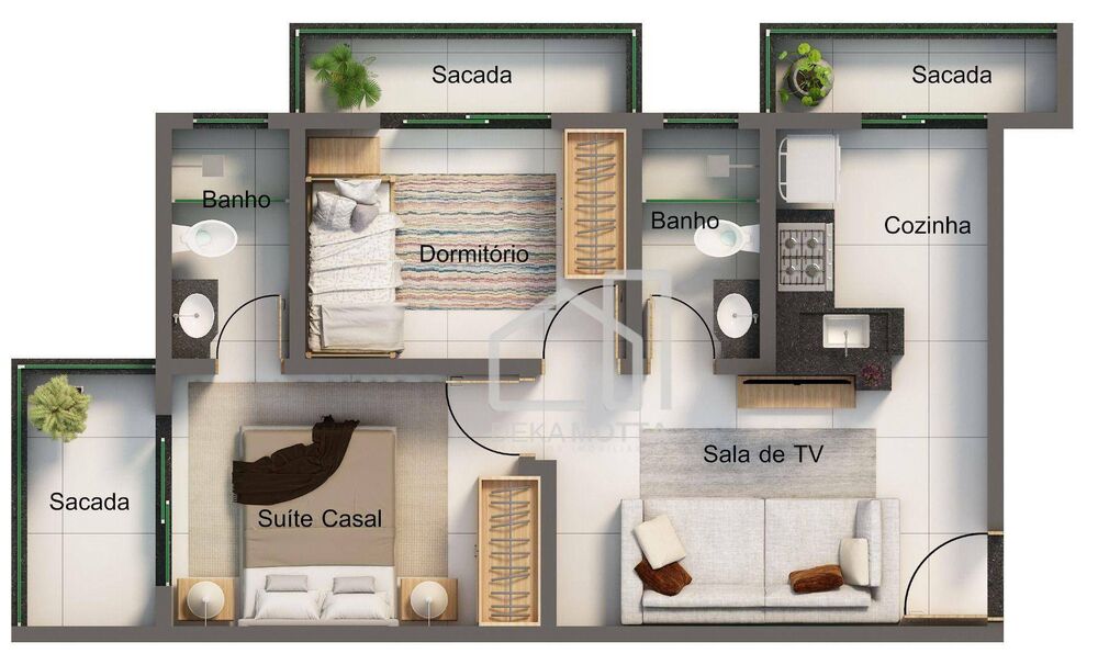 Apartamento, 2 quartos, 47 m² - Foto 4
