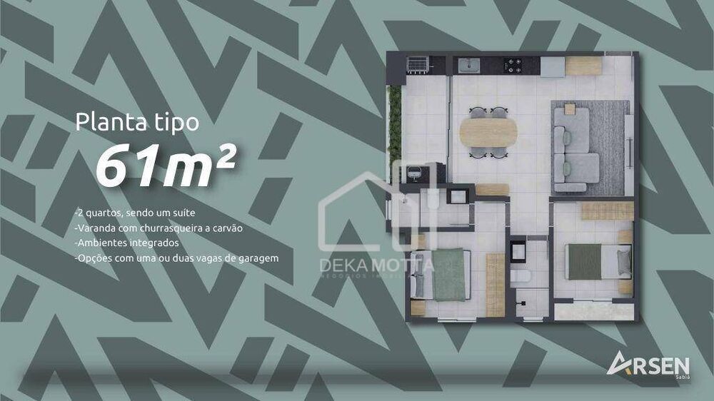 Apartamento, 2 quartos, 61 m² - Foto 2