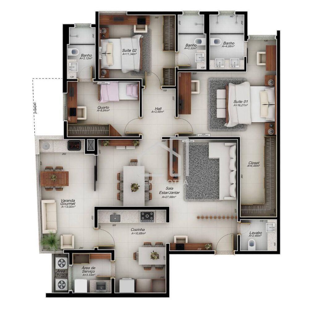 Apartamento, 3 quartos, 101 m² - Foto 10