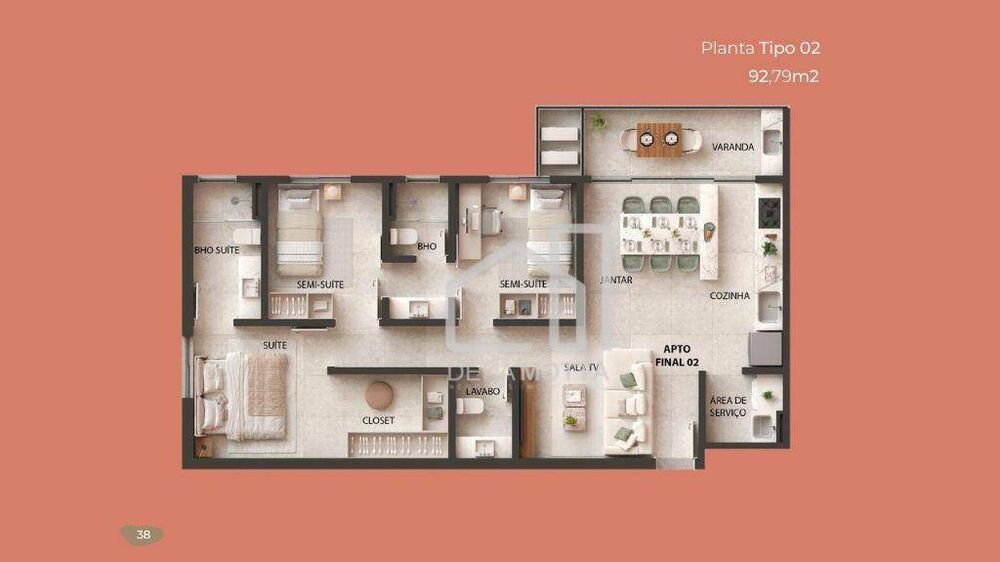 Apartamento, 3 quartos, 92 m² - Foto 4