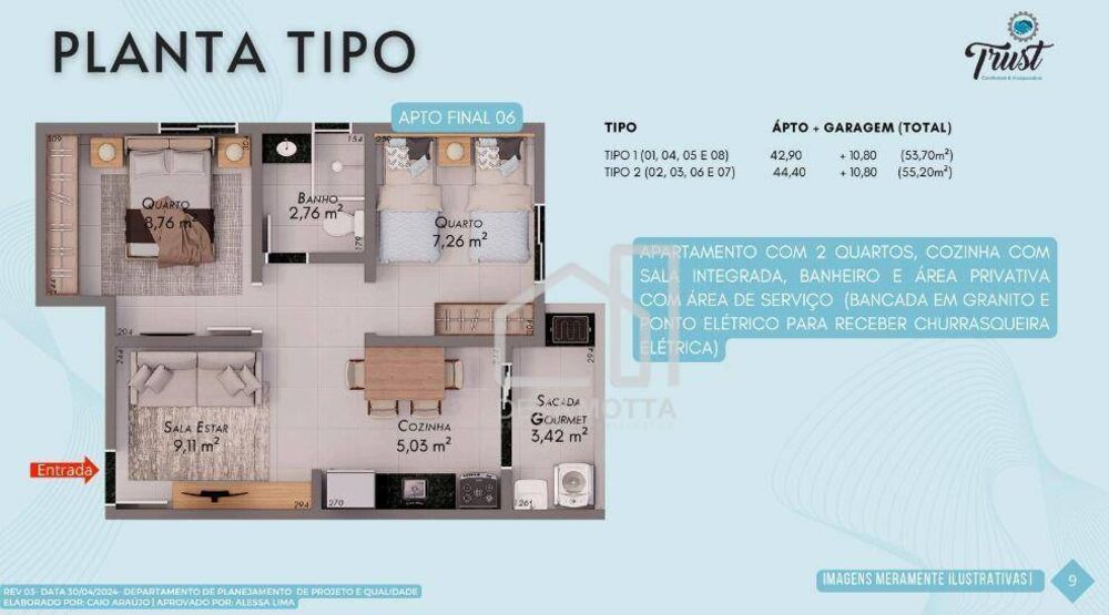 Apartamento, 2 quartos, 42 m² - Foto 4