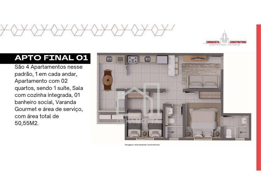 Apartamento, 2 quartos, 51 m² - Foto 1