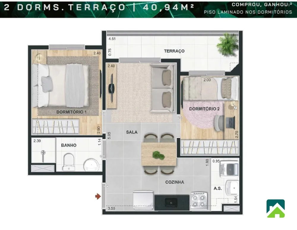 Apartamento, 2 quartos, 42 m² - Foto 12