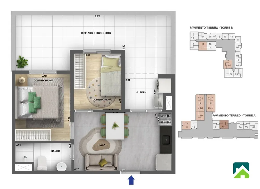 Apartamento, 2 quartos, 50 m² - Foto 9