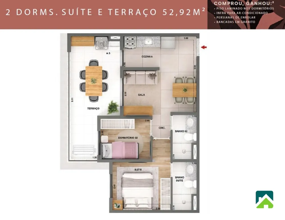 Apartamento, 2 quartos, 54 m² - Foto 16