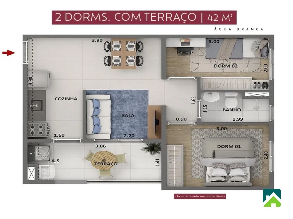 Apartamento, 2 quartos, 42 m² - Foto 5