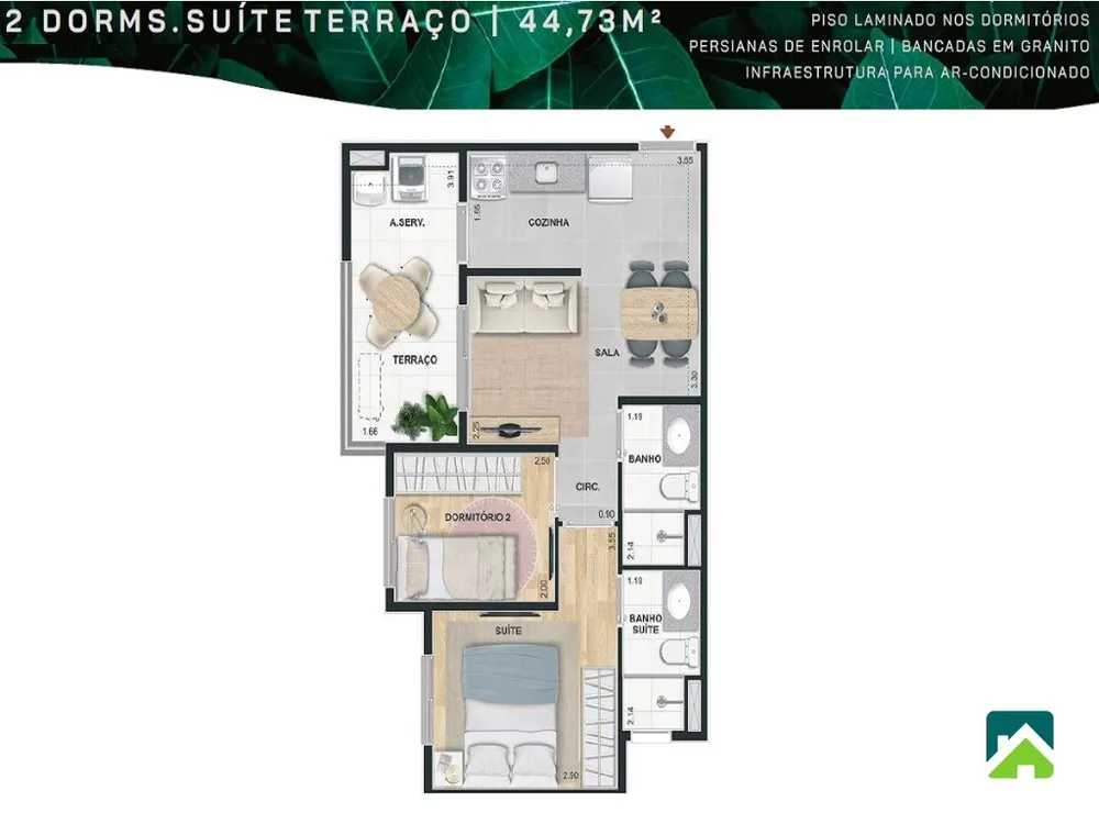 Apartamento, 2 quartos, 37 m² - Foto 15