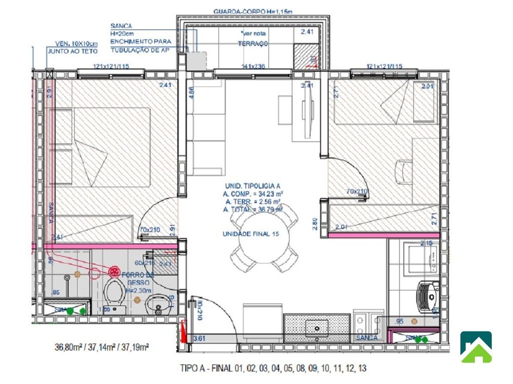 Apartamento, 2 quartos, 37 m² - Foto 7