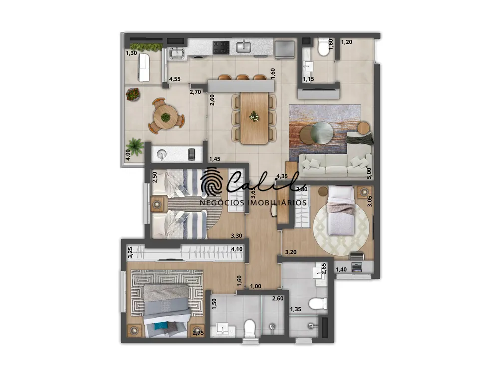 Apartamento, 3 quartos, 90 m² - Foto 1