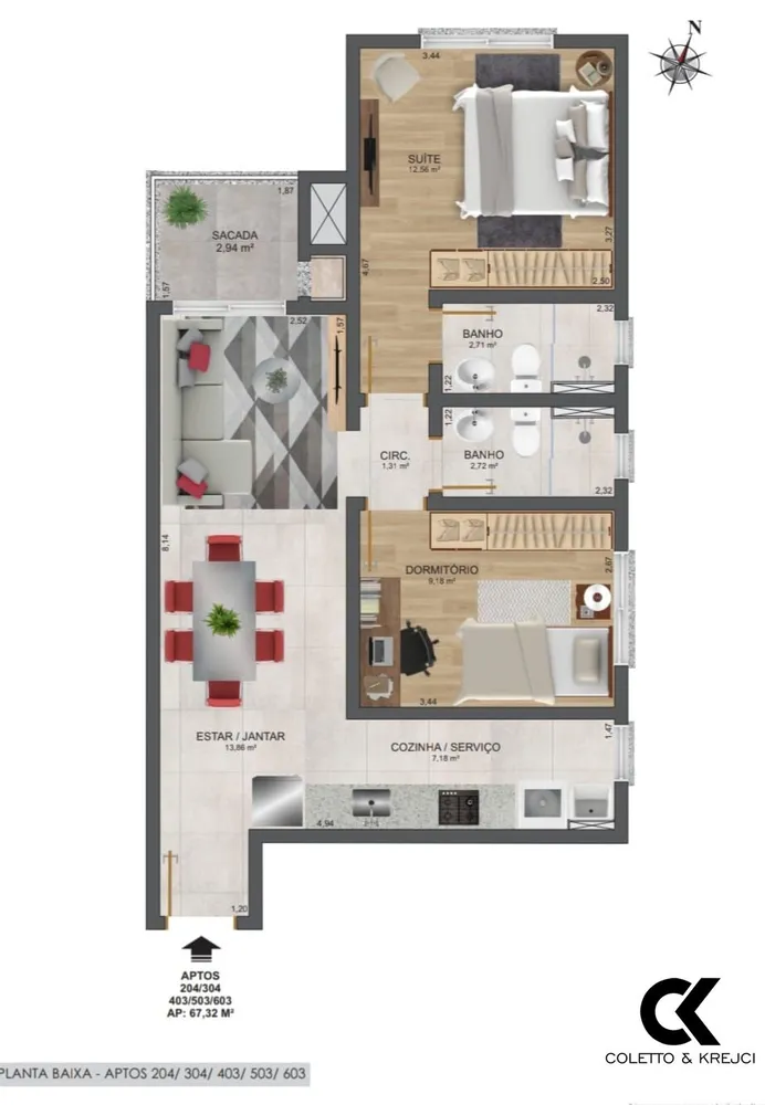 Apartamento, 2 quartos, 67 m² - Foto 6