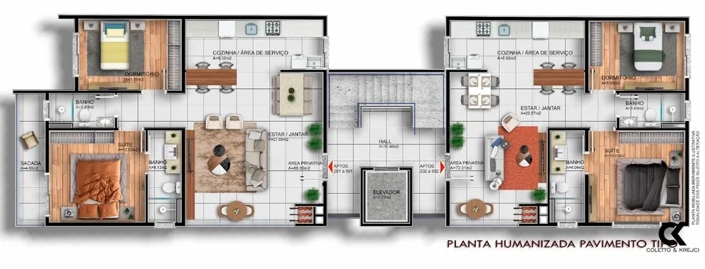 Apartamento, 2 quartos, 72 m² - Foto 8