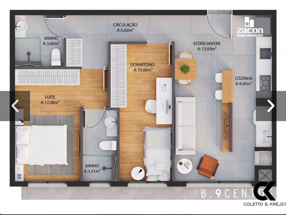 Apartamento, 2 quartos, 66 m² - Foto 8