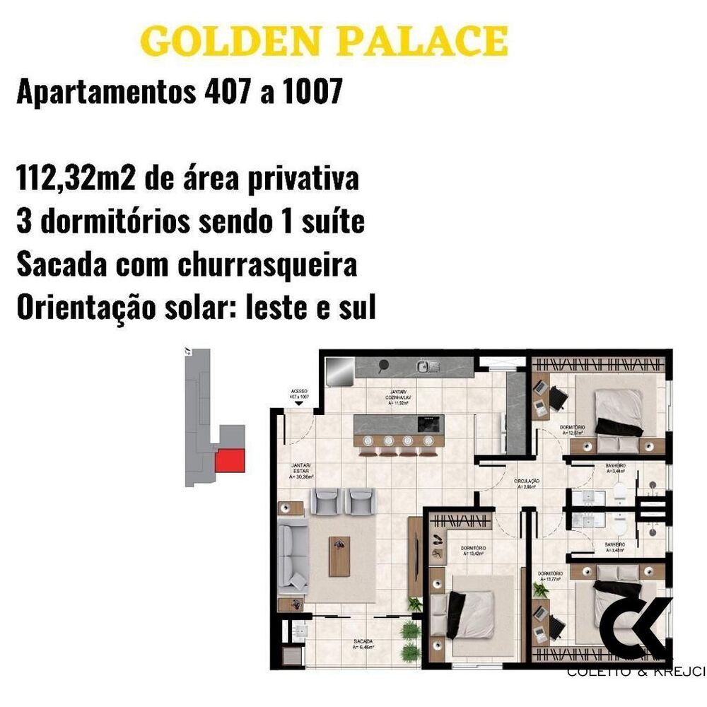 Apartamento, 3 quartos, 112 m² - Foto 7