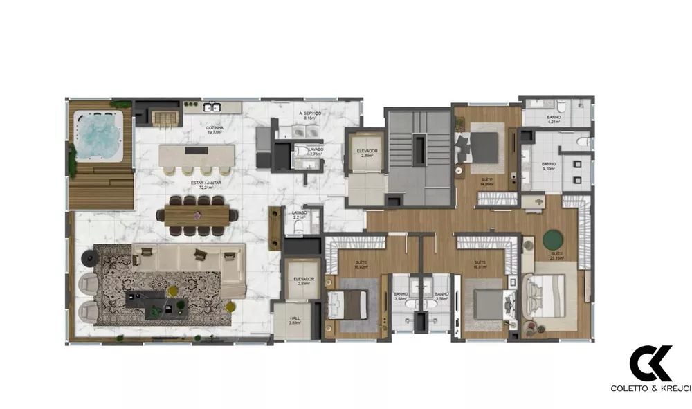 Apartamento, 4 quartos, 241 m² - Foto 1