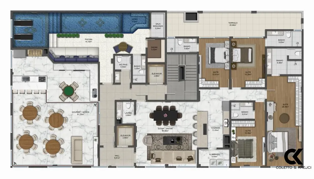 Apartamento, 4 quartos, 241 m² - Foto 13