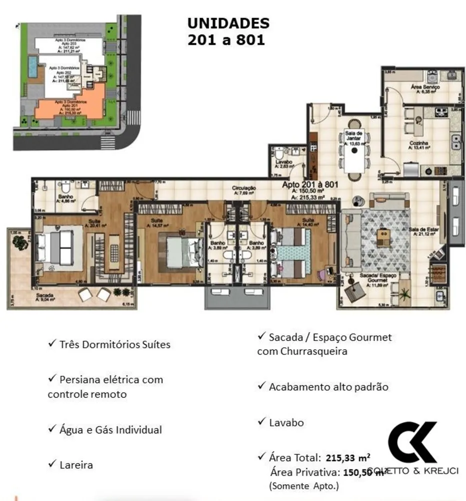 Apartamento, 3 quartos, 150 m² - Foto 6