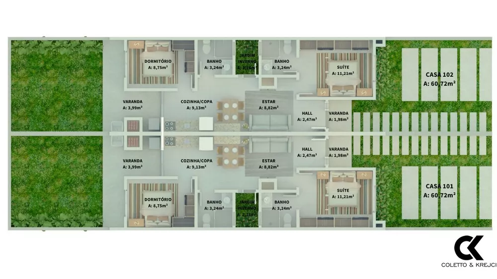 Casa, 2 quartos, 60 m² - Foto 3