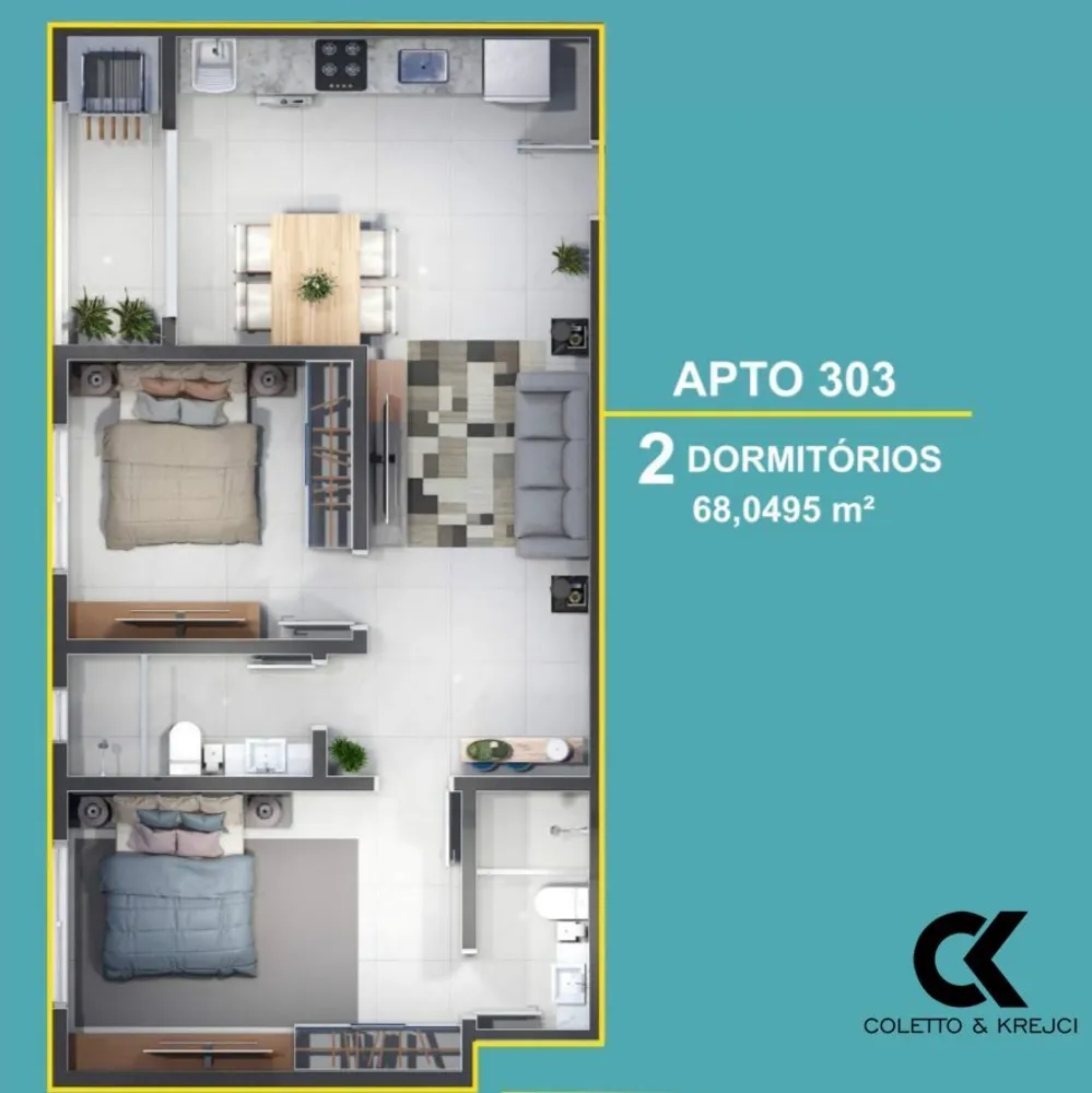 Apartamento, 2 quartos, 68 m² - Foto 9