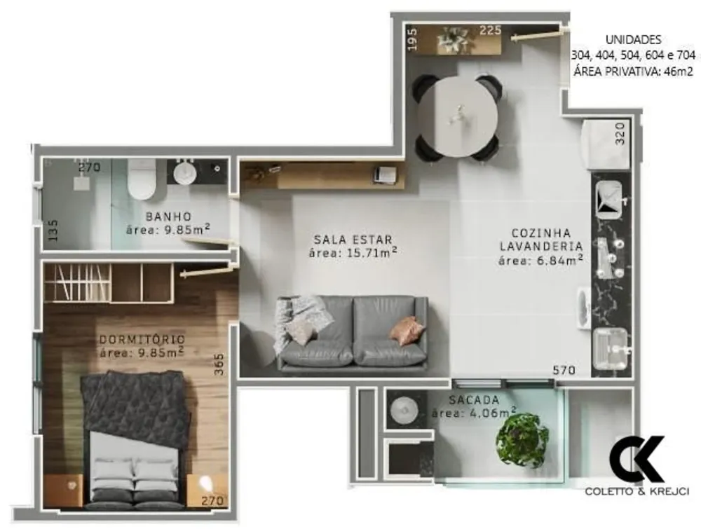 Apartamento, 1 quarto, 72 m² - Foto 8