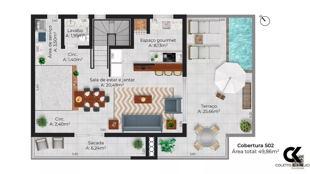 Cobertura, 3 quartos, 139 m² - Foto 1
