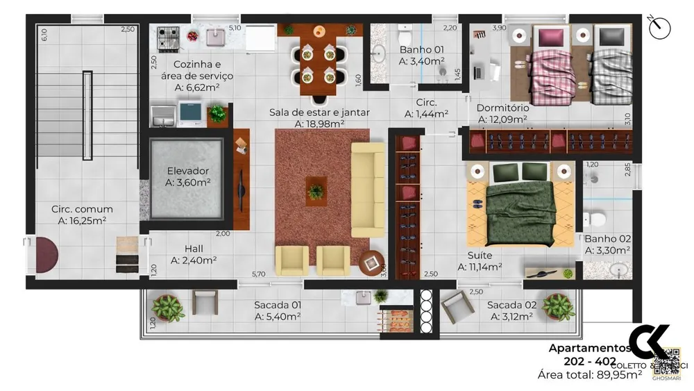 Apartamento, 2 quartos, 89 m² - Foto 6