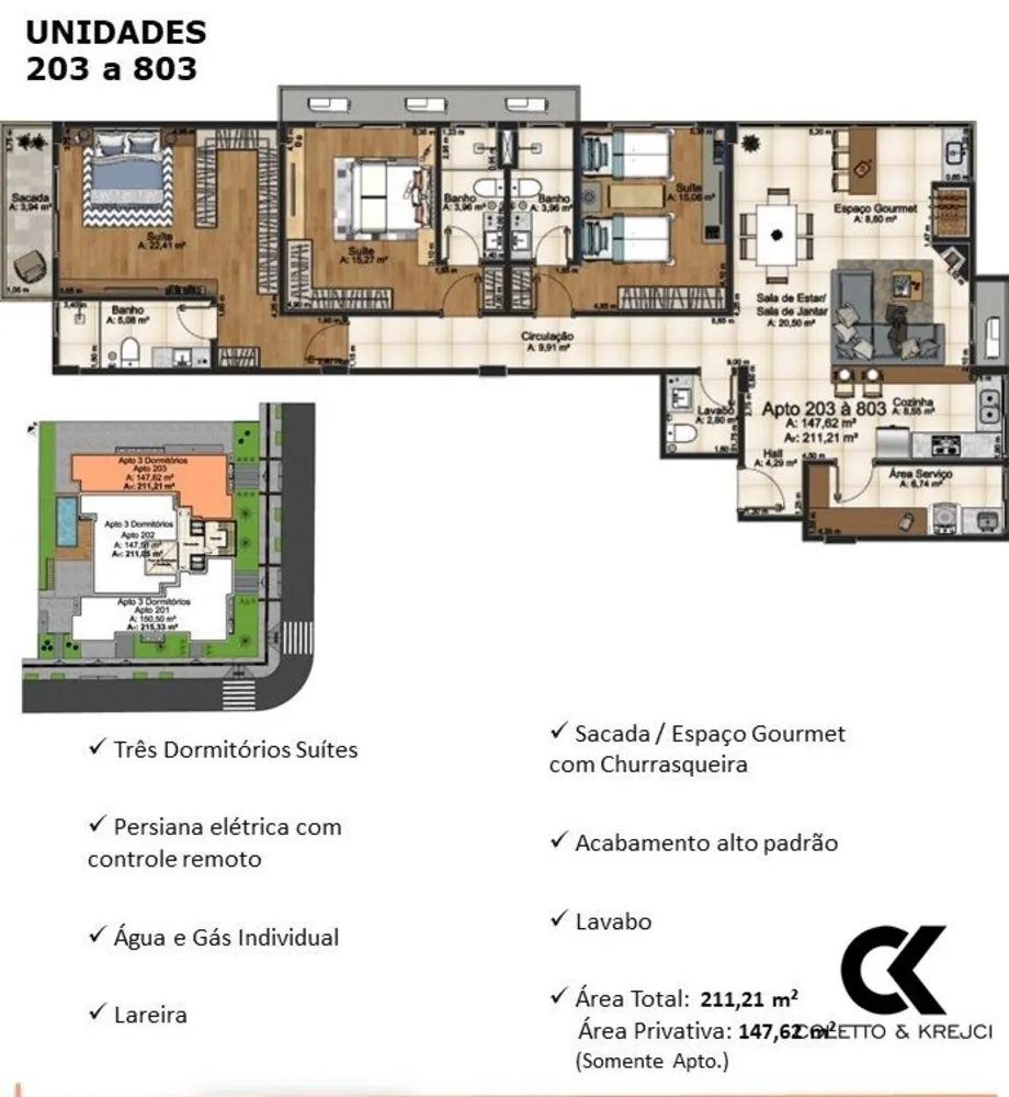 Apartamento, 3 quartos, 147 m² - Foto 10