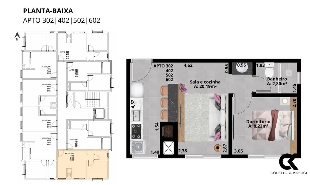 Apartamento, 1 quarto, 37 m² - Foto 5