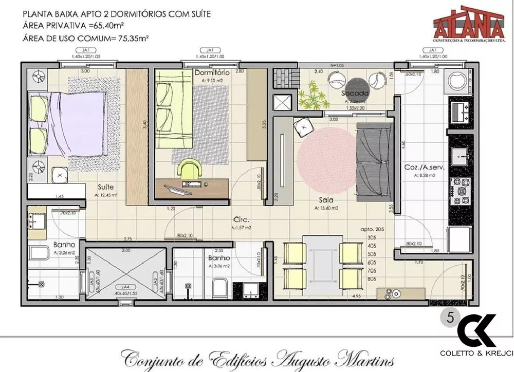 Apartamento, 2 quartos, 57 m² - Foto 3