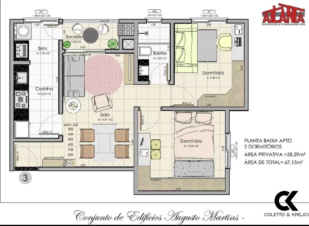Apartamento, 2 quartos, 57 m² - Foto 4