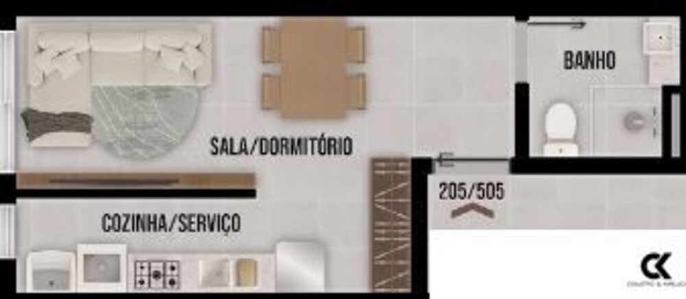 Apartamento, 26 m² - Foto 3