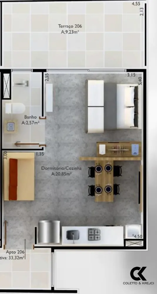 Apartamento, 1 quarto, 42 m² - Foto 8