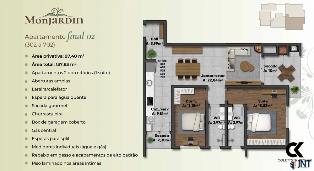 Apartamento, 2 quartos, 92 m² - Foto 2