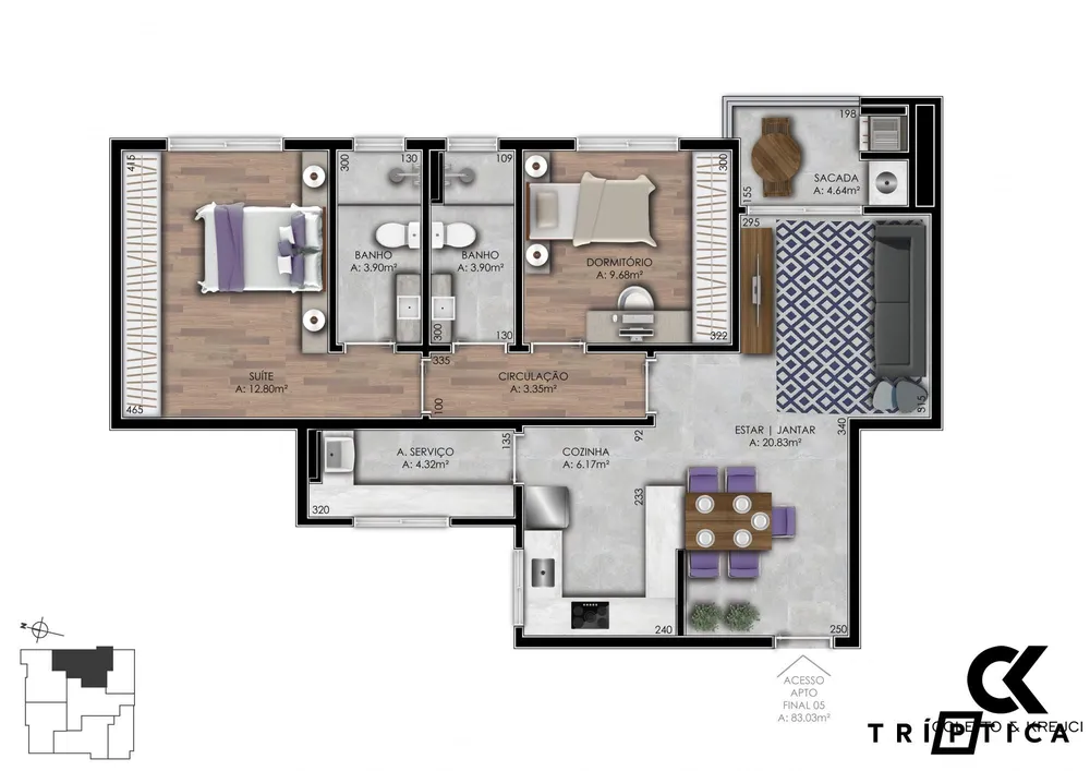 Apartamento, 2 quartos, 83 m² - Foto 17