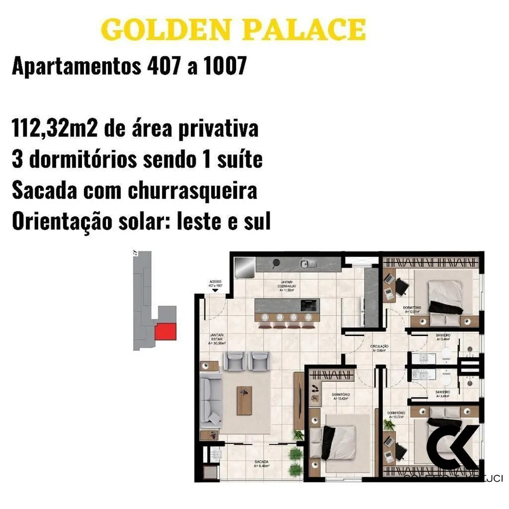 Apartamento, 3 quartos, 112 m² - Foto 7