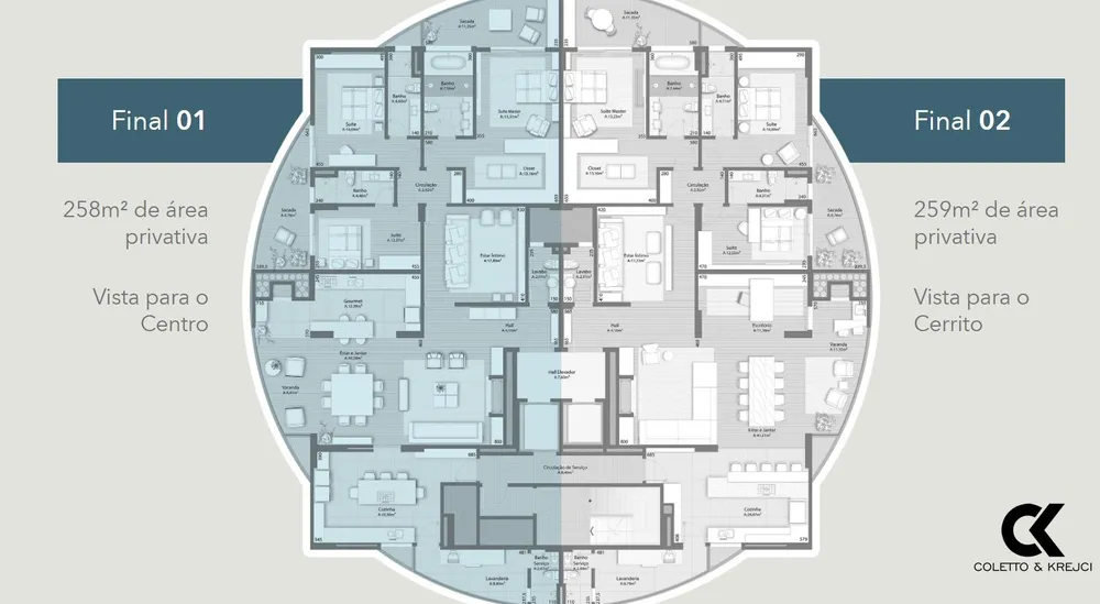 Apartamento, 3 quartos, 258 m² - Foto 1